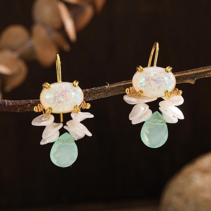 Vintage Trendy Inlaid Stone Imitation Pearl Pendant Earrings, Women s Personalized Ethnic Style Holiday Accessories Zircon
Vintage Trendy Inlaid Stone Imitation Pearl Pendant Earrings, Women s Personalized Ethnic Style Holiday Accessories Zircon