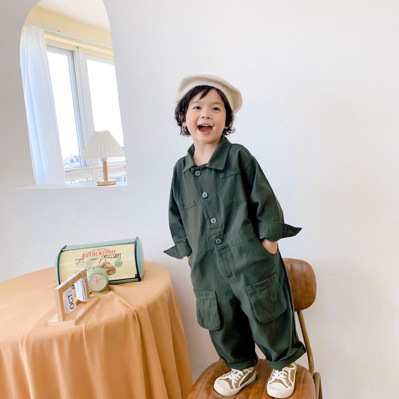 Spring Summer Children s Workwear Children Long Sleeved Jumpsuits Boys Girls Lapel Jumpsuit 80cm зелений
Spring Summer Children s Workwear Children Long Sleeved Jumpsuits Boys Girls Lapel Jumpsuit 80cm зелений