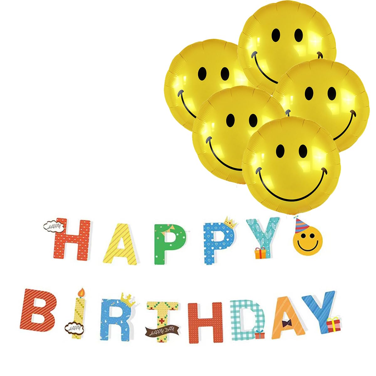 TNTOKU Birthday Garland Film Balloon Set Birthday Decorations HAPPY BIRTHDAY Birthday Party Decorations Baby Shower (Smile)
TNTOKU Birthday Garland Film Balloon Set Birthday Decorations HAPPY BIRTHDAY Birthday Party Decorations Baby Shower (Smile)