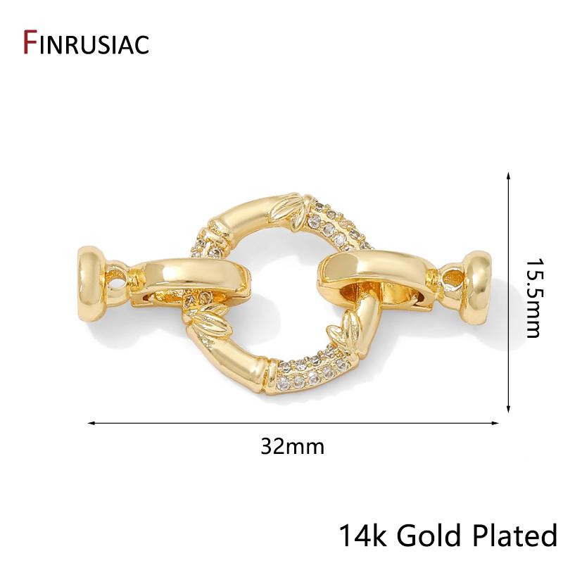 14K Gold Plated Brass With Zircon Round Fastener Clasps Lock,Closured Clasps Connector For DIY Jewelry Making Accessories 1 piece
14K Gold Plated Brass With Zircon Round Fastener Clasps Lock,Closured Clasps Connector For DIY Jewelry Making Accessories 1 piece