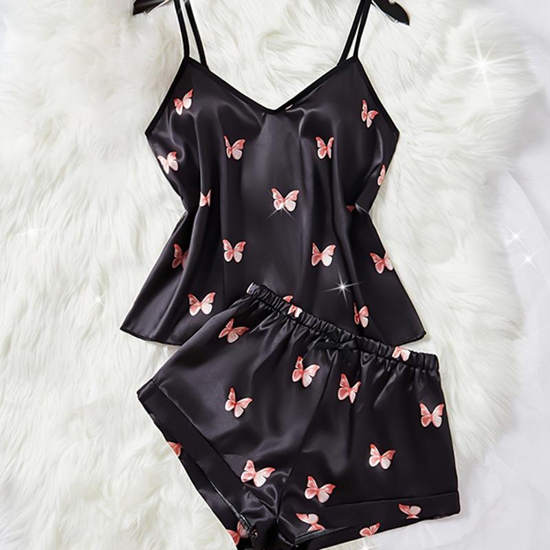 Casual Home Comfortable Sexy Butterfly Vest Shorts Pajamas Set For Women M
Casual Home Comfortable Sexy Butterfly Vest Shorts Pajamas Set For Women M