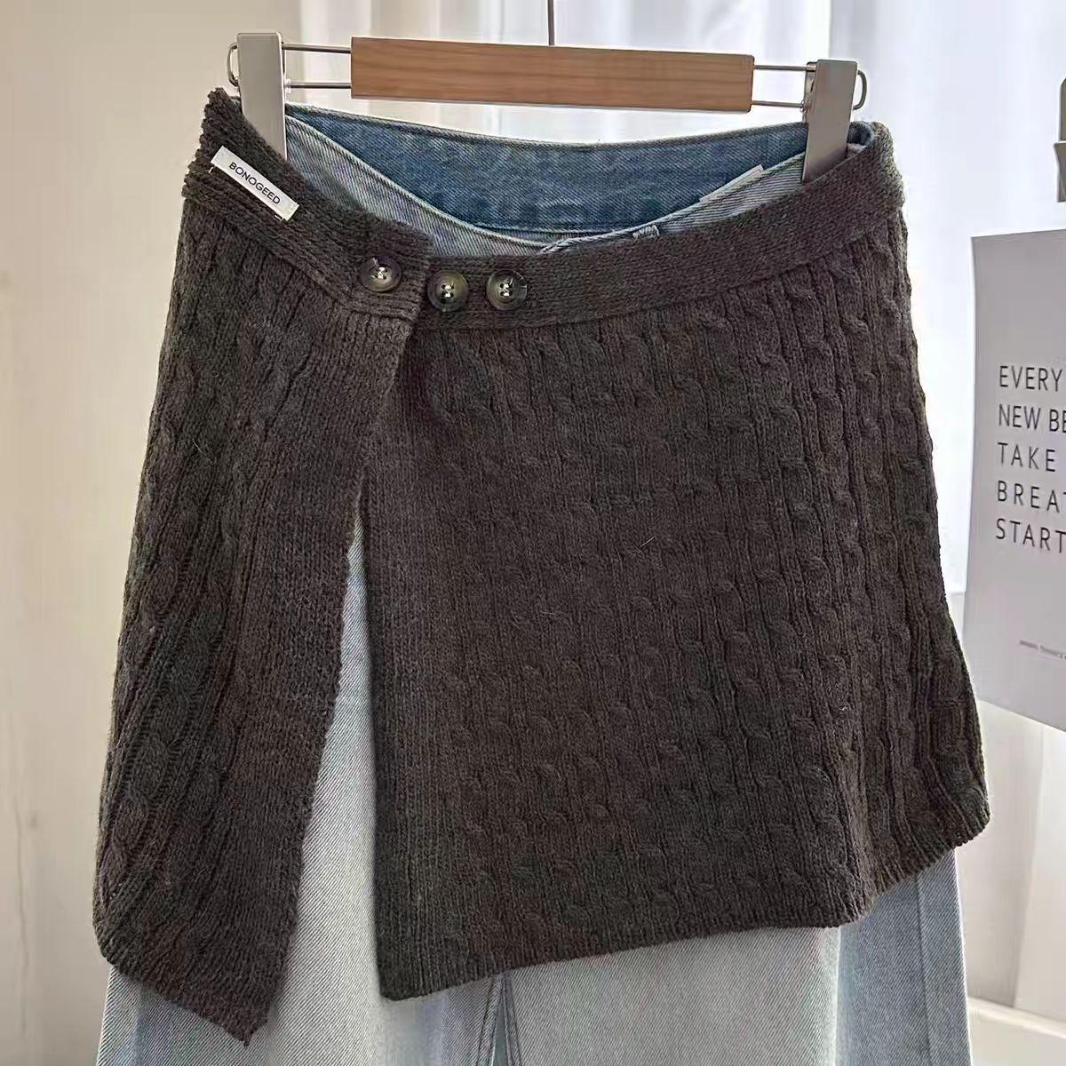 Dongdaemun Knit Wool Hip Cover: Versatile Waist-Tied Buckle Layer for Fashion Layering One Size
Dongdaemun Knit Wool Hip Cover: Versatile Waist-Tied Buckle Layer for Fashion Layering One Size