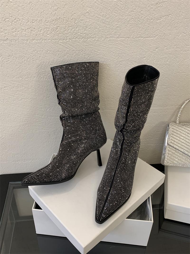 Элегантные ботильоны-чулки со стразами на шпильке - Женский европейский и американский стиль 36
Элегантные ботильоны-чулки со стразами на шпильке - Женский европейский и американский стиль 36