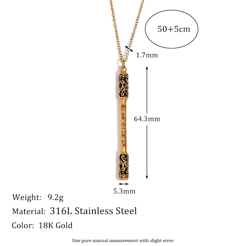 MamacitaSlay New Trendy Stainless Steel Black Wukong Weaponry Pendant Necklace Exclusive Waterproof Neck Jewelry Men s Necklace 50cm золотий
MamacitaSlay New Trendy Stainless Steel Black Wukong Weaponry Pendant Necklace Exclusive Waterproof Neck Jewelry Men s Necklace 50cm золотий