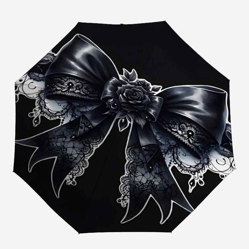 1pc Black Bow Ribbon Lace Automatic Folding Umbrella - Portable Collapsible 8-Rib Umbrella for All Seasons Durable Canopy yy251119119
1pc Black Bow Ribbon Lace Automatic Folding Umbrella - Portable Collapsible 8-Rib Umbrella for All Seasons Durable Canopy yy251119119