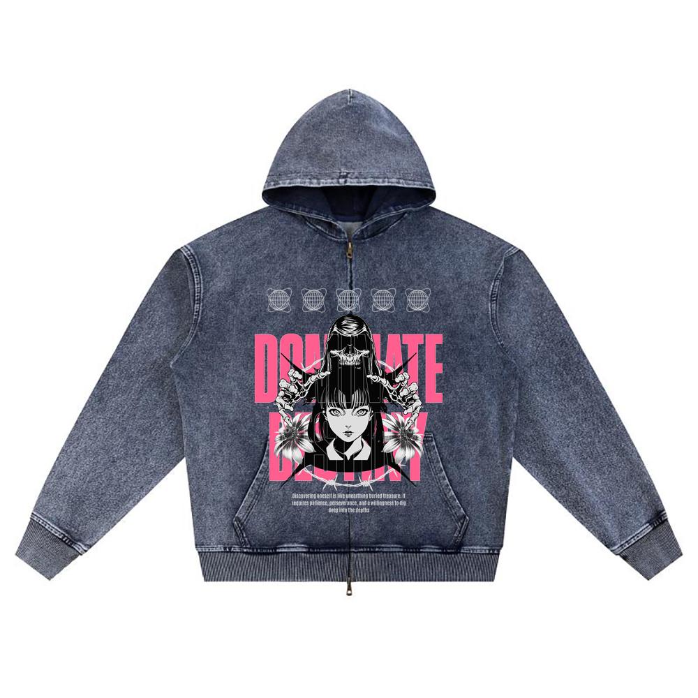DTG print Knitted Denim Zip-Up Hoodie Dominate Destiny Streetwear Brother Print Zipper Hoodies XL темно-синий
DTG print Knitted Denim Zip-Up Hoodie Dominate Destiny Streetwear Brother Print Zipper Hoodies XL темно-синий