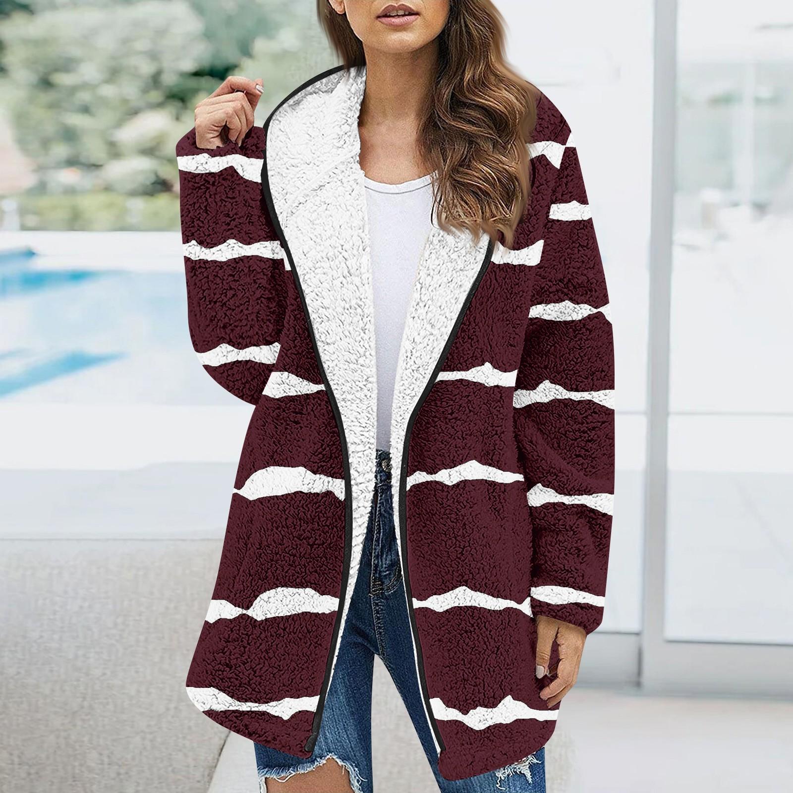 Женская модная осенне-зимняя толстая плюшевая куртка с карманами и длинными рукавами, топ XL винный
Женская модная осенне-зимняя толстая плюшевая куртка с карманами и длинными рукавами, топ XL винный