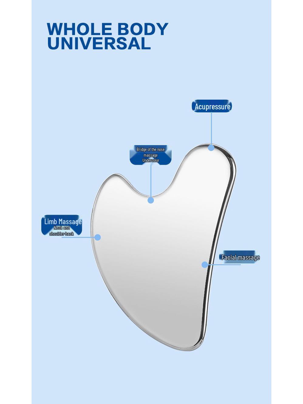 Большая Гуа Ша доска в форме сердца из нержавеющей стали для укрепляющего и подтягивающего массажа лица
Большая Гуа Ша доска в форме сердца из нержавеющей стали для укрепляющего и подтягивающего массажа лица