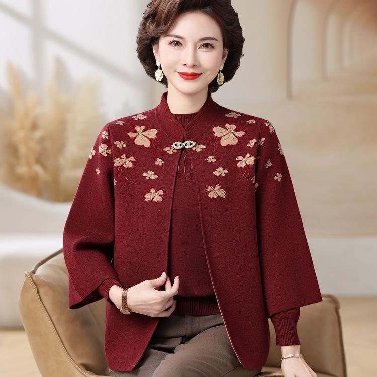 Женский кардиган-жакет для женщин среднего и пожилого возраста на осень и зиму, весенне-осенний новый вязаный комплект из двух предметов 3XL
Женский кардиган-жакет для женщин среднего и пожилого возраста на осень и зиму, весенне-осенний новый вязаный комплект из двух предметов 3XL