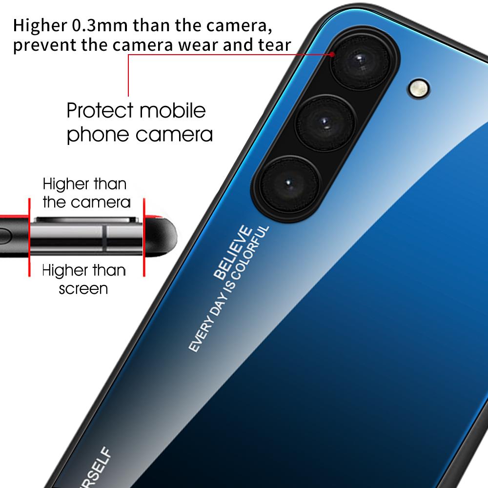 PC TPU Phone Cover for Samsung Galaxy S24 Case Gradient Color Tempered Glass Back Phone Case Blue/Black
PC TPU Phone Cover for Samsung Galaxy S24 Case Gradient Color Tempered Glass Back Phone Case Blue/Black