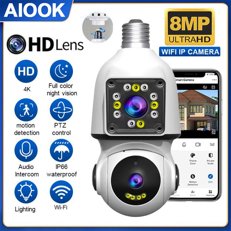 AIOOK 8MP 4K CCTV Домашняя беспроводная Wi-Fi камера Мини-лампочка E27 Камера безопасности IP Полноцветное ночное видение Двунаправленный вызов
AIOOK 8MP 4K CCTV Домашняя беспроводная Wi-Fi камера Мини-лампочка E27 Камера безопасности IP Полноцветное ночное видение Двунаправленный вызов