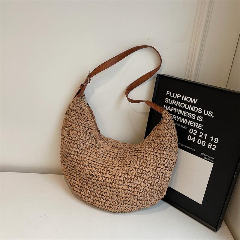 Women Straw Shoulder Bag Adjustable Strap Straw Crescent Bag Large Capacity Straw Dumpling Bag Ladies Summer Daily Bag хаки
Women Straw Shoulder Bag Adjustable Strap Straw Crescent Bag Large Capacity Straw Dumpling Bag Ladies Summer Daily Bag хаки