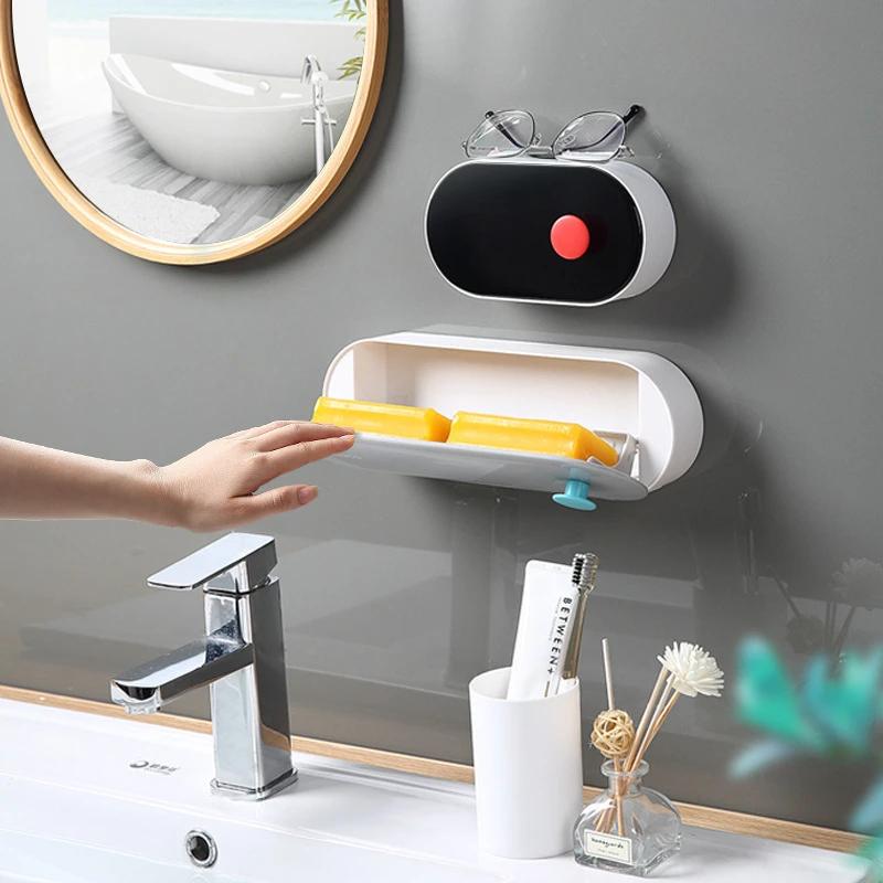 No Punching Wall-mounted Double-compartment Soap Box Bathroom Drain Soap Rack Student Dormitory Soap Box with Lid Household
No Punching Wall-mounted Double-compartment Soap Box Bathroom Drain Soap Rack Student Dormitory Soap Box with Lid Household