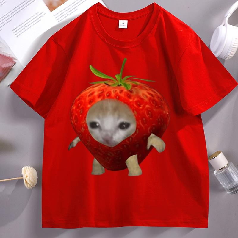 Cute Fruit Strawberry Cat Tshirt for Unisex Women Funny Cute Graphic Tees O Neck Shortsleeved Tops Printed Casual Clothes Tops 4XL
Cute Fruit Strawberry Cat Tshirt for Unisex Women Funny Cute Graphic Tees O Neck Shortsleeved Tops Printed Casual Clothes Tops 4XL