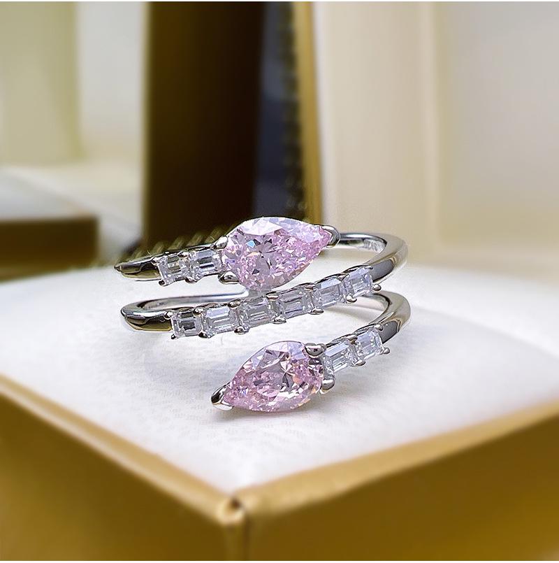 Xiancan Jewelry 925 Silver Pink Diamond Open Ring - Women s European & American Fashion 2022 Versatile Design. Adjustable Open Ring
Xiancan Jewelry 925 Silver Pink Diamond Open Ring - Women s European & American Fashion 2022 Versatile Design. Adjustable Open Ring
