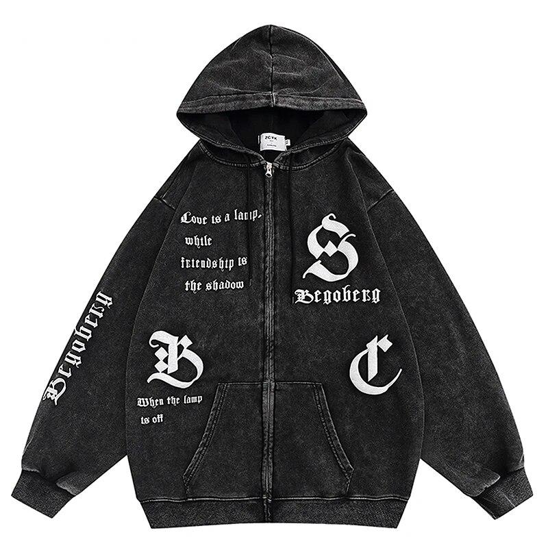 Vintage Men Washed Hoodie Jacket Sanskrit Letter Printed Casual Hooded Coat Streetwear Harajuku Cotton Vintage Hoodie Outwear
Vintage Men Washed Hoodie Jacket Sanskrit Letter Printed Casual Hooded Coat Streetwear Harajuku Cotton Vintage Hoodie Outwear