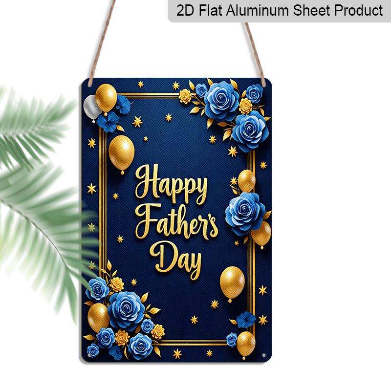 2D Flat, 1pc Blue Gold Floral Father s Day Metal Wall Art Sign Happy Father s Day - 8*12 Inch Aluminium Elegant Home Decor, Luxurious Style Wall 20*30cm
2D Flat, 1pc Blue Gold Floral Father s Day Metal Wall Art Sign Happy Father s Day - 8*12 Inch Aluminium Elegant Home Decor, Luxurious Style Wall 20*30cm