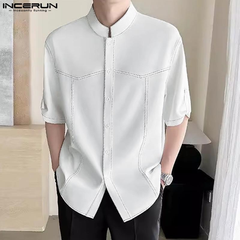 INCERUN Plus Size Summer Men Lapel Half Sleeve Stitching Buttons Casual Shirts 5XL зелений
INCERUN Plus Size Summer Men Lapel Half Sleeve Stitching Buttons Casual Shirts 5XL зелений