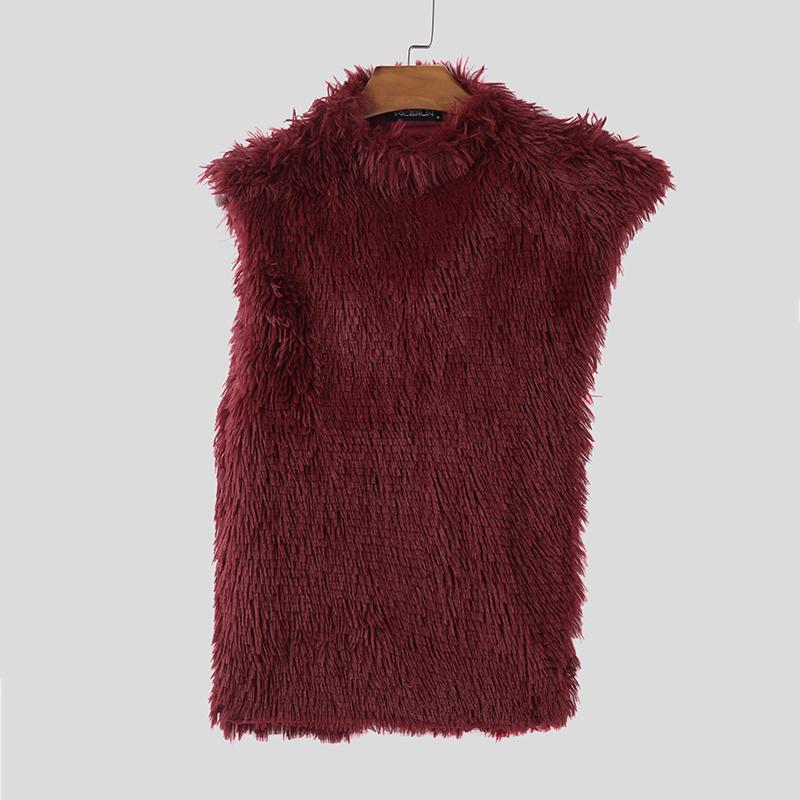 INCERUN Мужские нерегулярные пушистые майки без рукавов жилет M вино красного
INCERUN Мужские нерегулярные пушистые майки без рукавов жилет M вино красного