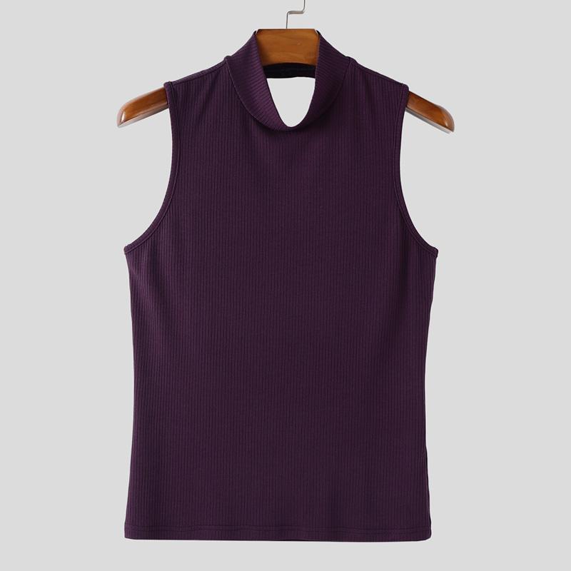 INCERUN Men High Neck Sleeveless Backless Fitted Tank Tops 5XL фіолетовий
INCERUN Men High Neck Sleeveless Backless Fitted Tank Tops 5XL фіолетовий