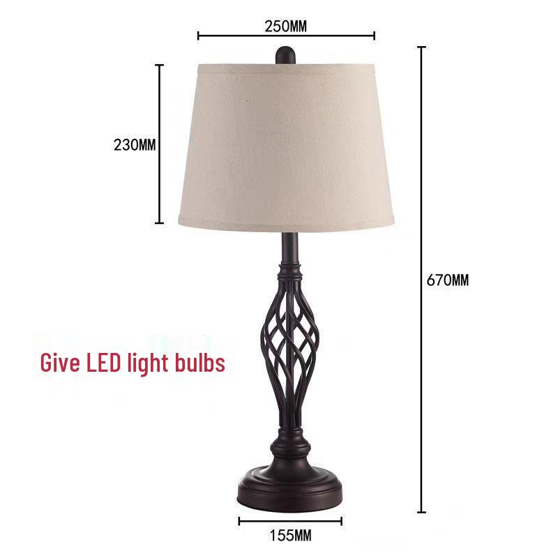 Nordic Retro Iron & Fabric LED Bedside Lamp - Creative Warm Light Luxury American Style Default
Nordic Retro Iron & Fabric LED Bedside Lamp - Creative Warm Light Luxury American Style Default