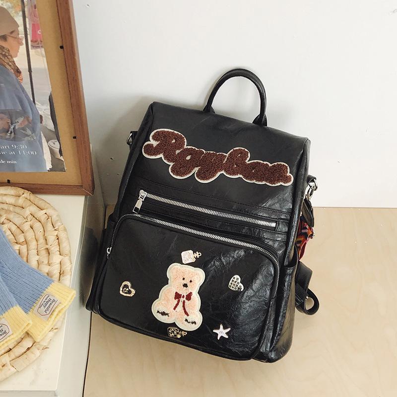 Retro Cute Bear Crossbody & Shoulder Bag – Korean College Style, Large Capacity, Perfect for Sweet Shopping & Travel Black BHT6018
Retro Cute Bear Crossbody & Shoulder Bag – Korean College Style, Large Capacity, Perfect for Sweet Shopping & Travel Black BHT6018