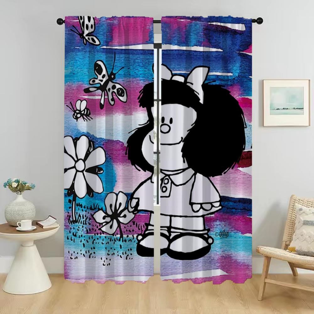 Mafaldas Curtains Child Room Home Interior Living Curtain Tulle Bedroom Shades Partition Kitchen Set Of 2 Made Polyester Area Decor W100*H130(CM)-Grommet top&2PCS
Mafaldas Curtains Child Room Home Interior Living Curtain Tulle Bedroom Shades Partition Kitchen Set Of 2 Made Polyester Area Decor W100*H130(CM)-Grommet top&2PCS
