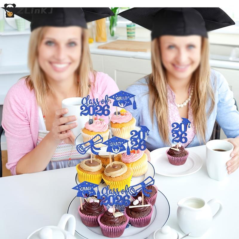 Class of 2026 Graduation Cake Decorations 12pc Mortarboard Cupcake Topper for Graduation Party Event 12pcs
Class of 2026 Graduation Cake Decorations 12pc Mortarboard Cupcake Topper for Graduation Party Event 12pcs