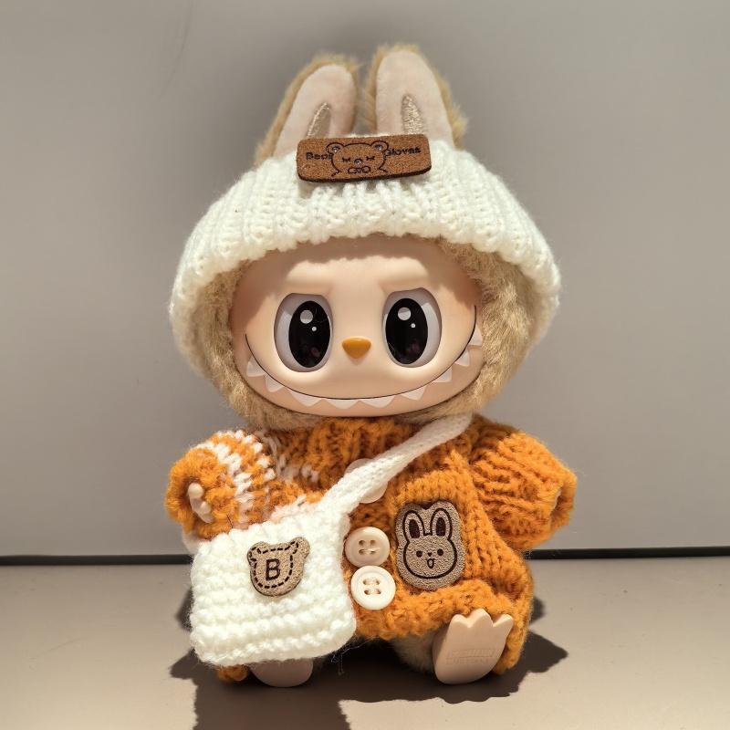 For 17 cm Labubu Clothes outfit Labubu Sitting Party Bear Label Scarf Hat Dolls Accessories Cute Decoration No doll
For 17 cm Labubu Clothes outfit Labubu Sitting Party Bear Label Scarf Hat Dolls Accessories Cute Decoration No doll
