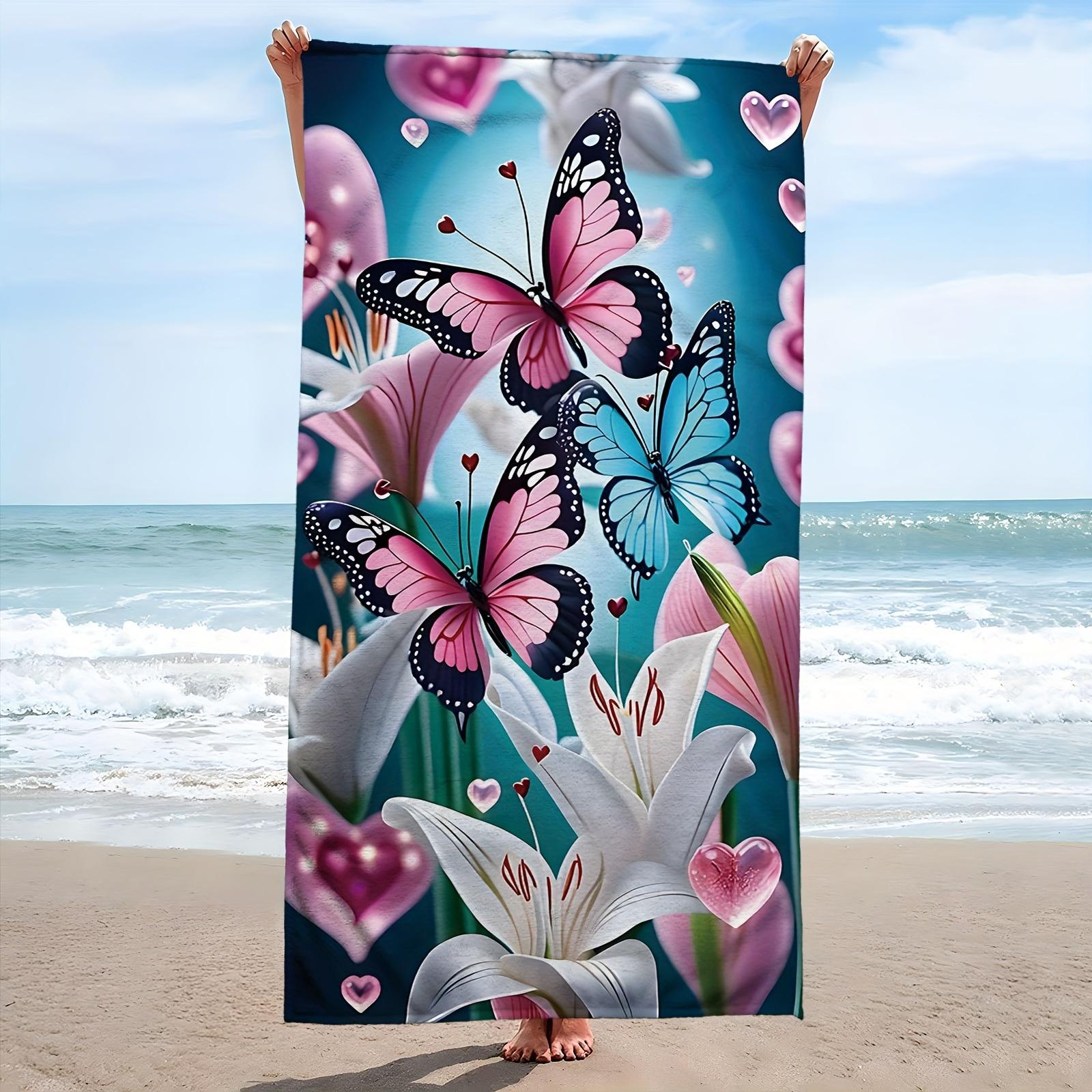 Extra Large Butterfly Print Microfiber Beach Towel, Super Absorbent for Travel Swimming Yoga Camping W40*H60(CM)
Extra Large Butterfly Print Microfiber Beach Towel, Super Absorbent for Travel Swimming Yoga Camping W40*H60(CM)