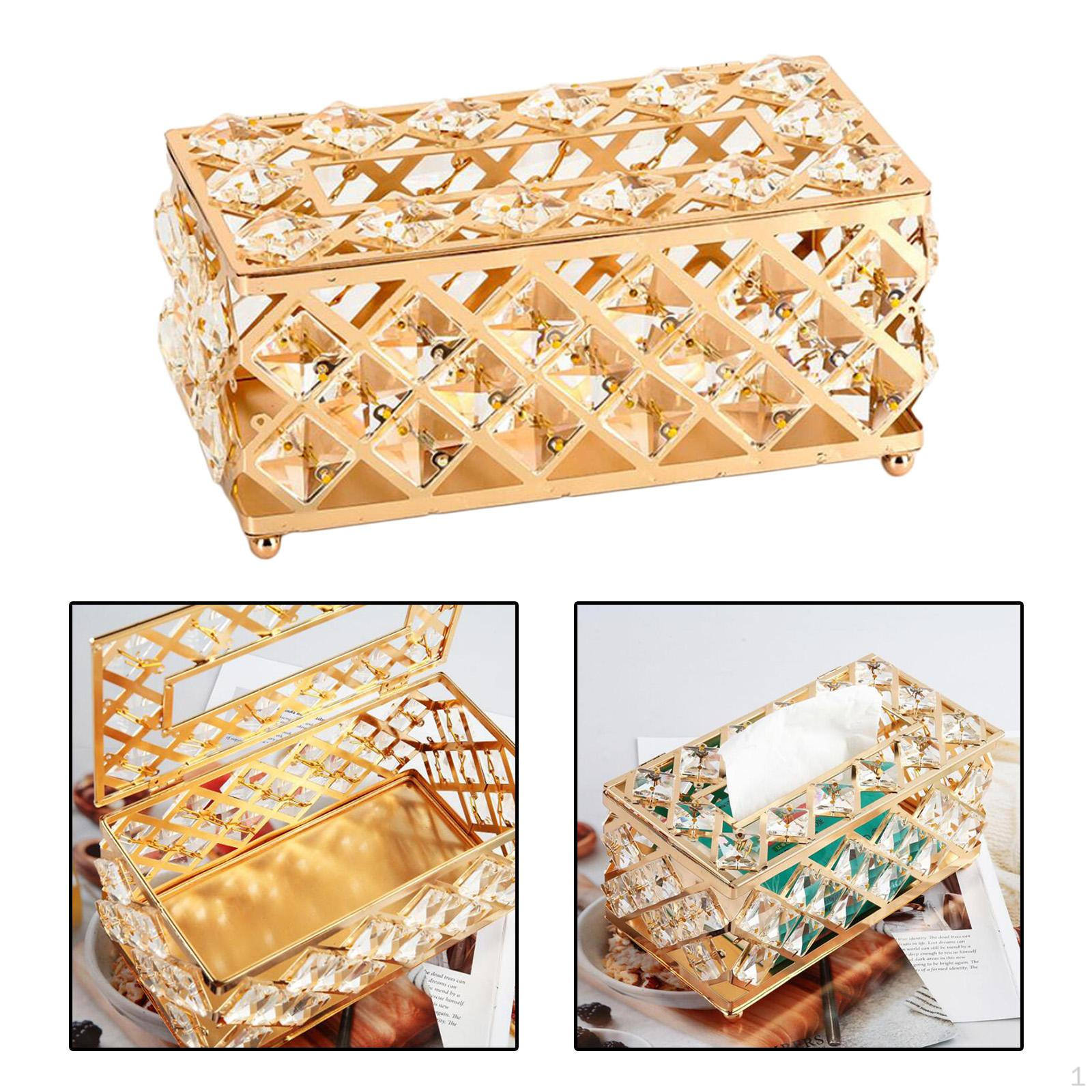 Rectangle Crystal Tissue , Decorative Holder, Gold Crystals Napkins Container Facial
Rectangle Crystal Tissue , Decorative Holder, Gold Crystals Napkins Container Facial