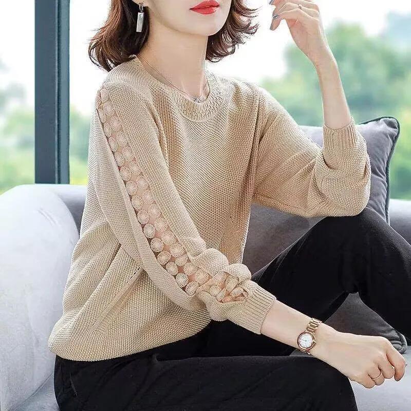 WTEMPO Весна Осень Зима Однотонные кружевные ажурные трикотажные пуловеры с круглым вырезом женские повседневные универсальные свободные свитера большого размера One Size хаки
WTEMPO Весна Осень Зима Однотонные кружевные ажурные трикотажные пуловеры с круглым вырезом женские повседневные универсальные свободные свитера большого размера One Size хаки