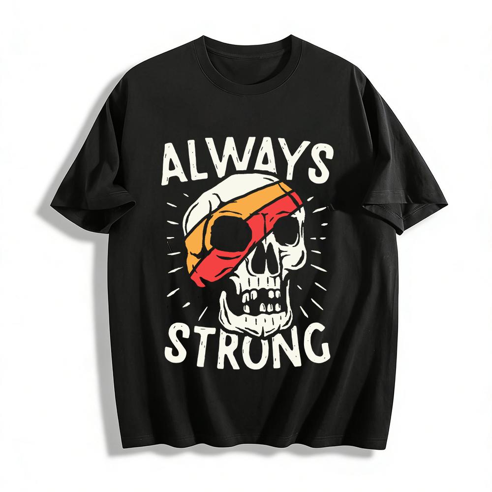 Always Strung Skull Print T-Shirt Trendy Casual Short Sleeve Top Pure cotton T-shirt XXS
Always Strung Skull Print T-Shirt Trendy Casual Short Sleeve Top Pure cotton T-shirt XXS