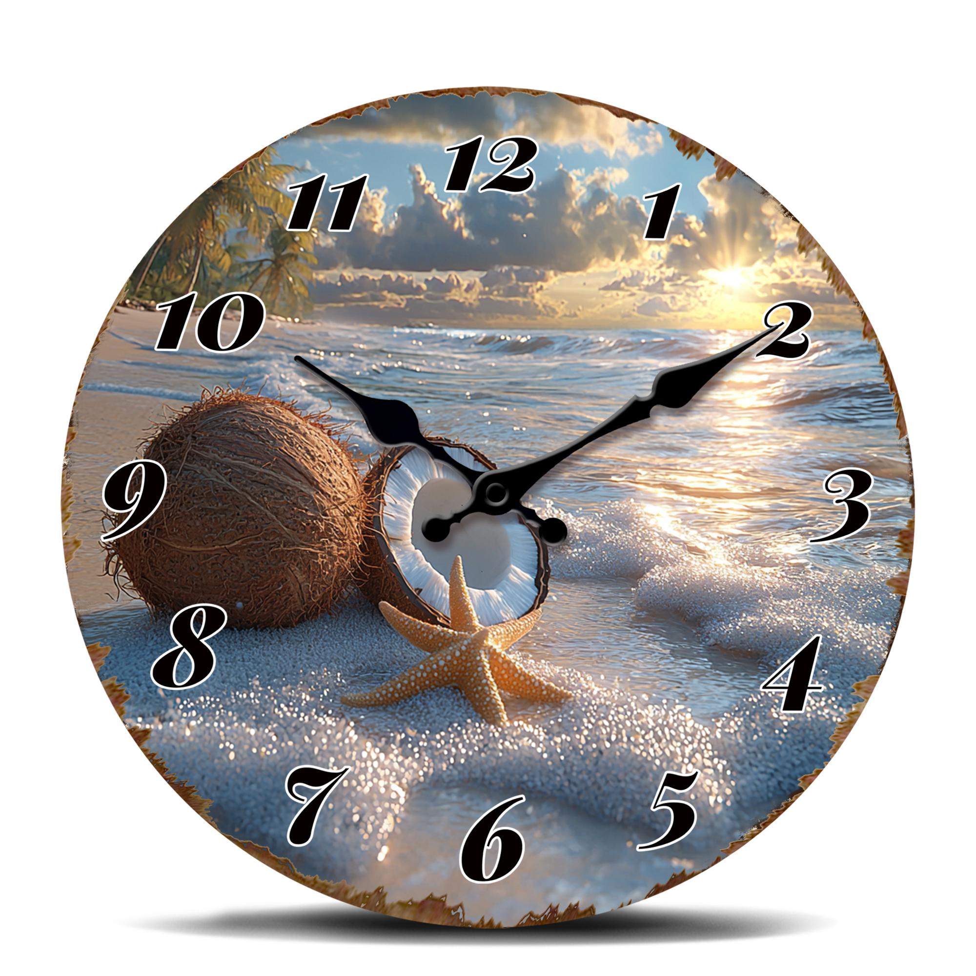 Tropical Beach with Coconut and Starfish Wall Clock, Silent Quartz Movement, Coastal Decor Timepiece, Relaxing Seaside Escape Ar 10 inch білий
Tropical Beach with Coconut and Starfish Wall Clock, Silent Quartz Movement, Coastal Decor Timepiece, Relaxing Seaside Escape Ar 10 inch білий