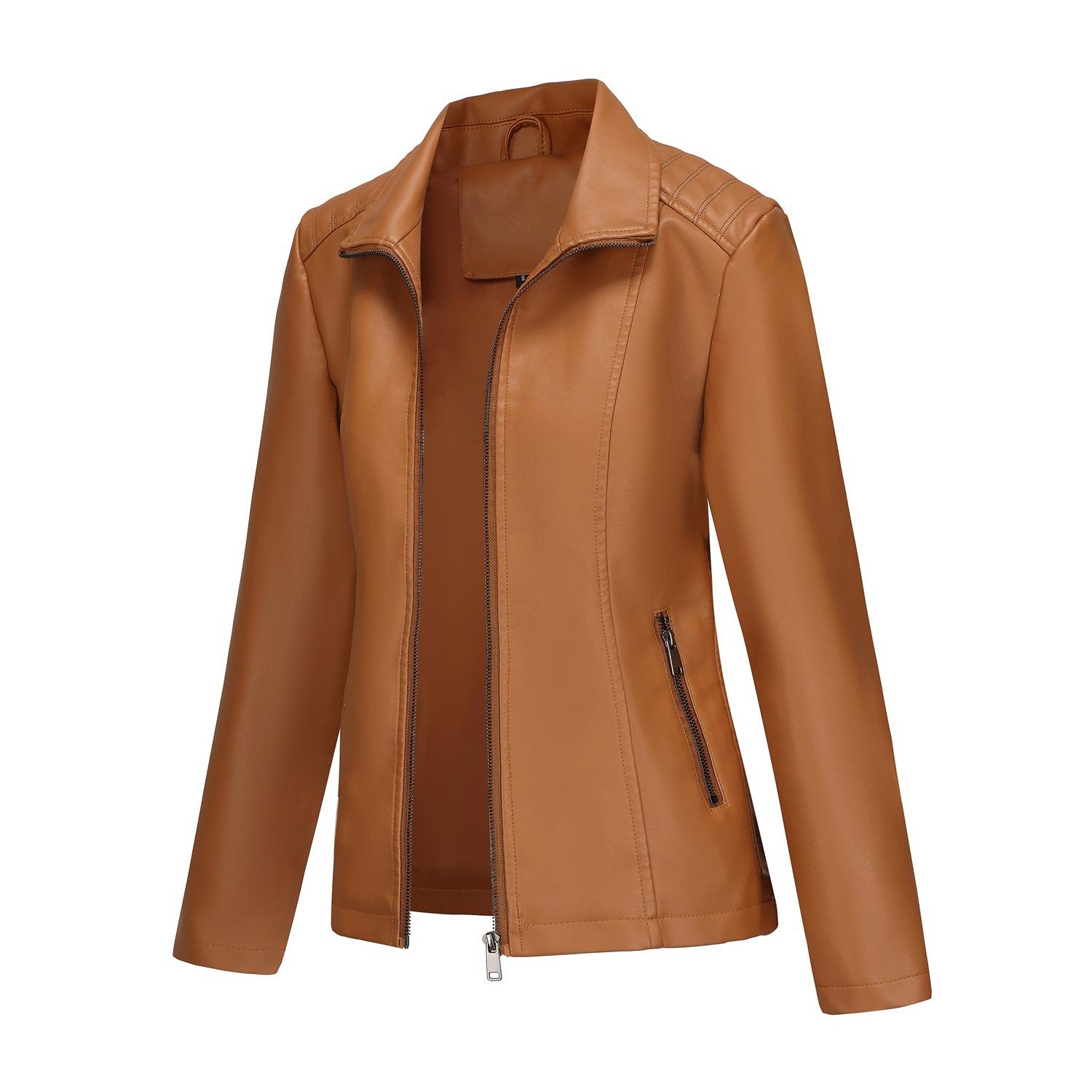 PU Faux Leather Jacket Women Fashion Cross-border Leather Jacket New Short Jacket Knitted Splicing Turn Down Collar Outerwear M верблюд
PU Faux Leather Jacket Women Fashion Cross-border Leather Jacket New Short Jacket Knitted Splicing Turn Down Collar Outerwear M верблюд