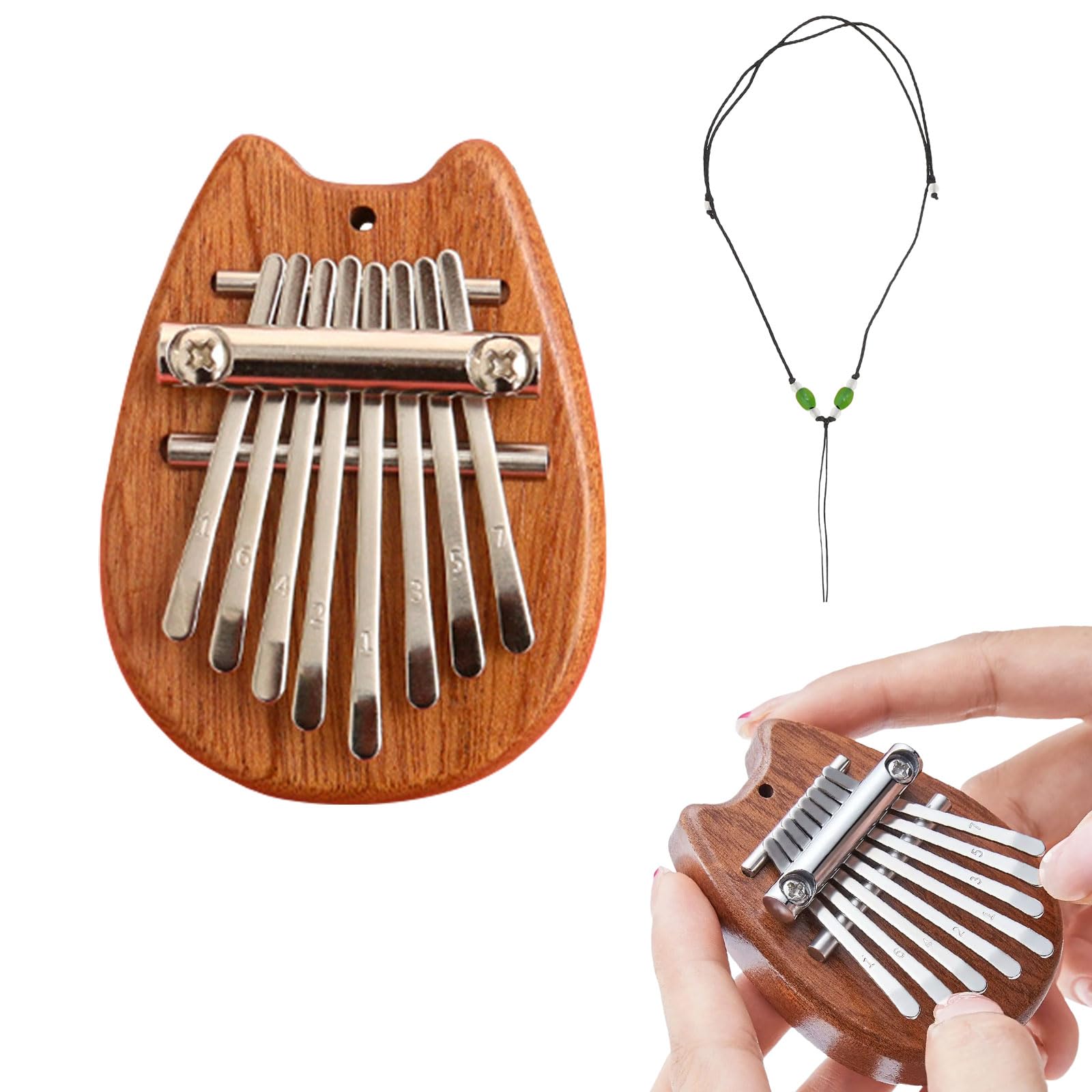 Kalimba Thumb Piano 8 Keys Wooden Mini Finger Piano Cute Cat Oval Bear Heart Finger Percussion Finger Music Box Beginner Set Musical Instrument Set
Kalimba Thumb Piano 8 Keys Wooden Mini Finger Piano Cute Cat Oval Bear Heart Finger Percussion Finger Music Box Beginner Set Musical Instrument Set