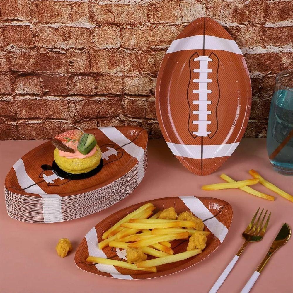 10Pcs Rugby Themed Football Serving Trays Oval Snacks Treat Plates Chip Trays Super Bowl Snack 32.5x24.5cm
10Pcs Rugby Themed Football Serving Trays Oval Snacks Treat Plates Chip Trays Super Bowl Snack 32.5x24.5cm