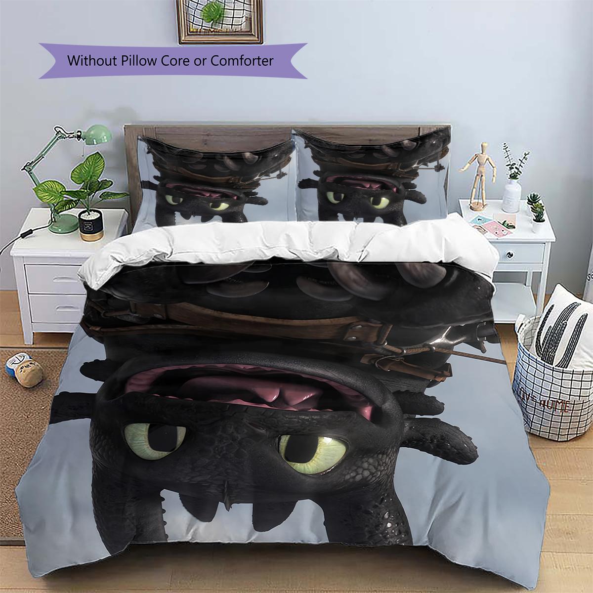 Toothless Dark Style Duvet Cover & Pillowcases, HTTYD Fan Bedding, Perfect Gift.chl 135x200cm
Toothless Dark Style Duvet Cover & Pillowcases, HTTYD Fan Bedding, Perfect Gift.chl 135x200cm