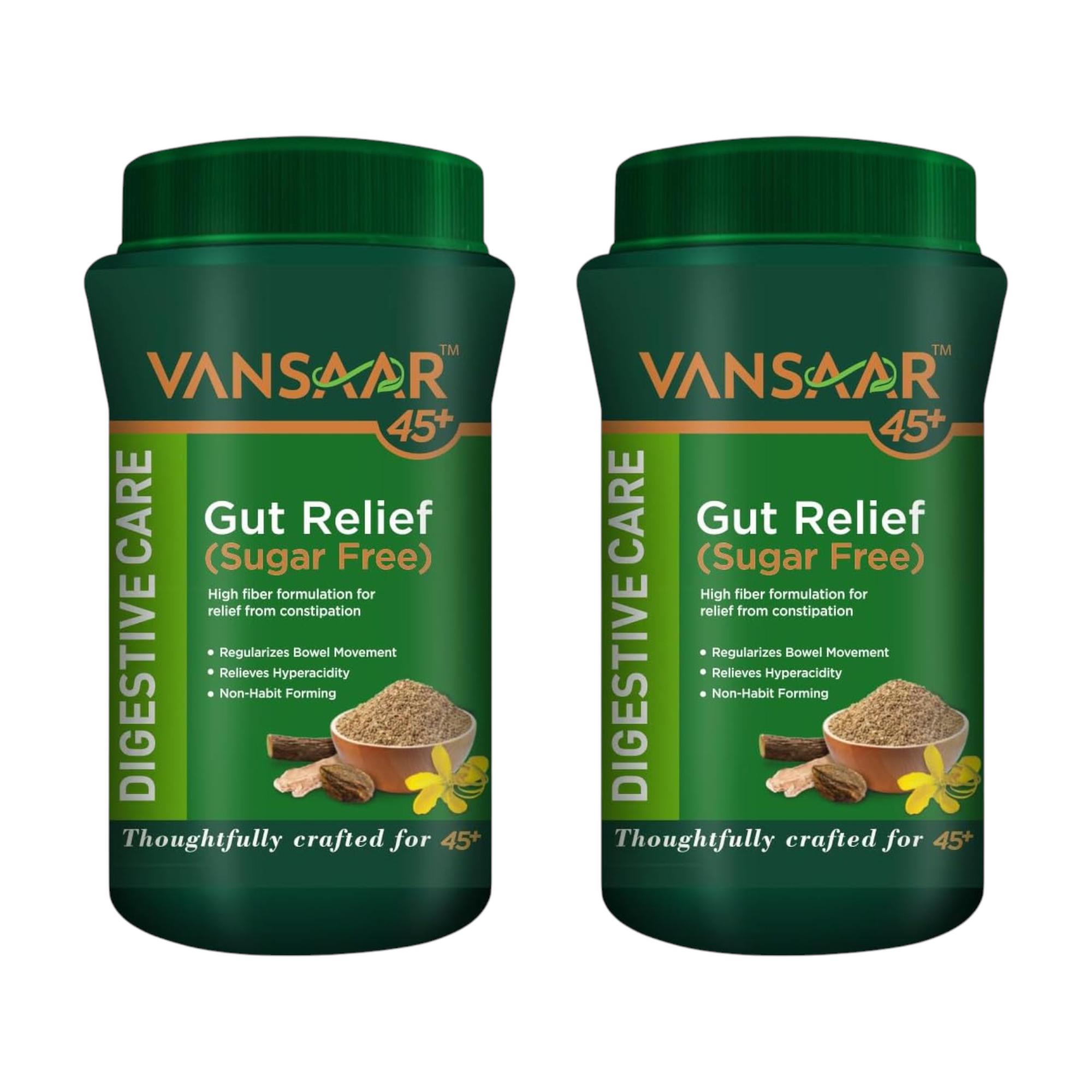 Vansaar Gut Relief Sugar Free Powder 200g X Pack of 2 | Ayurvedic Stomach Cleanser For Constipation Gas Bloating
Vansaar Gut Relief Sugar Free Powder 200g X Pack of 2 | Ayurvedic Stomach Cleanser For Constipation Gas Bloating