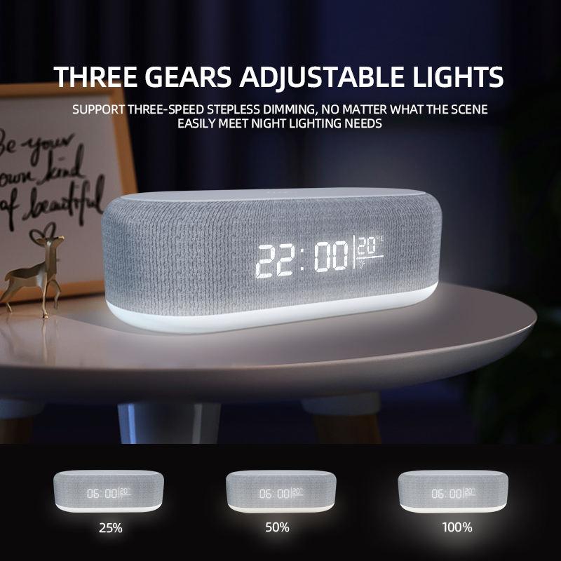 W852 Alarm Clocks 15W Wireless Charger 3 Modes Stepless Dimmable Night Lights with Temperature Display Type A
W852 Alarm Clocks 15W Wireless Charger 3 Modes Stepless Dimmable Night Lights with Temperature Display Type A