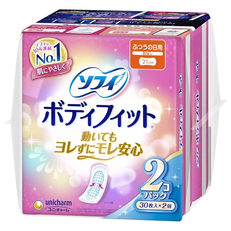 Sophie body fit ordinary daily use No wings 21cm 30 pieces x 2 packs (unicharm Sofy) 
Sophie body fit ordinary daily use No wings 21cm 30 pieces x 2 packs (unicharm Sofy)