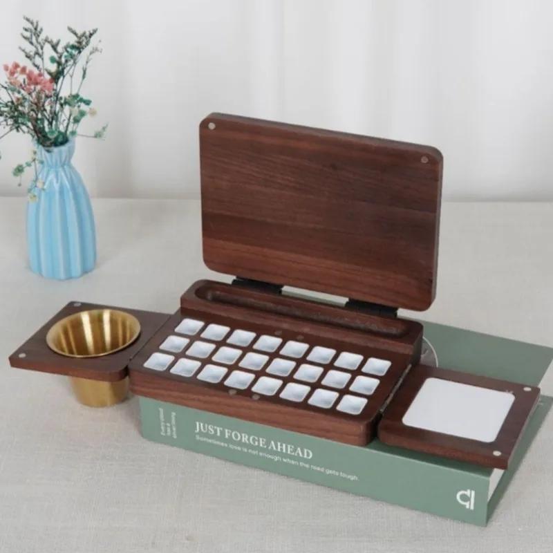 Wooden Folding Watercolor Paint Box 24 Color Palette Art Students Outdoor Travel Watercolor Painting Creation Portable Supplies
Wooden Folding Watercolor Paint Box 24 Color Palette Art Students Outdoor Travel Watercolor Painting Creation Portable Supplies