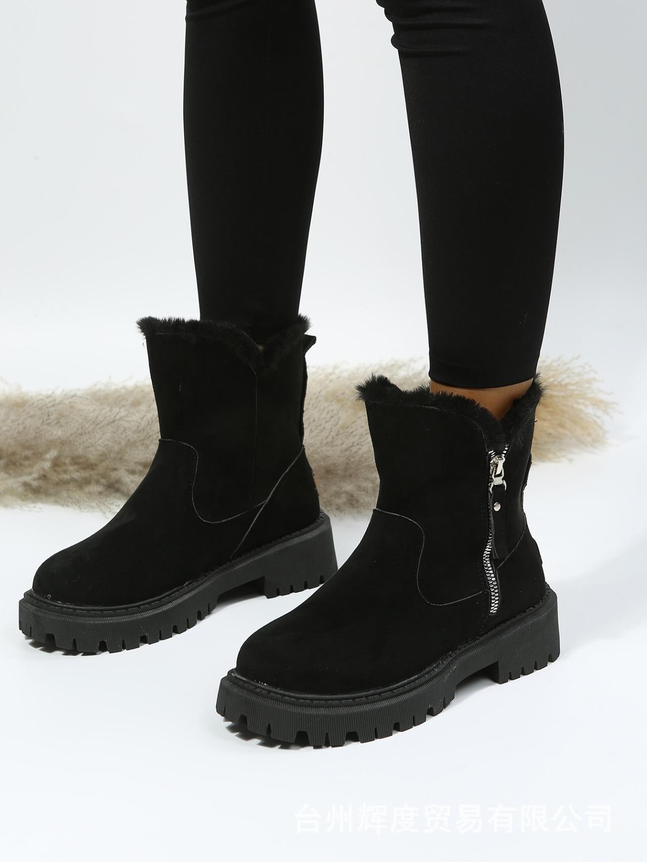 Women s New Winter Fur Lined Integrated Snow Boots Fleece Lined Casual Martin Ankle Boots Warm Cotton Shoes 43 чорний
Women s New Winter Fur Lined Integrated Snow Boots Fleece Lined Casual Martin Ankle Boots Warm Cotton Shoes 43 чорний
