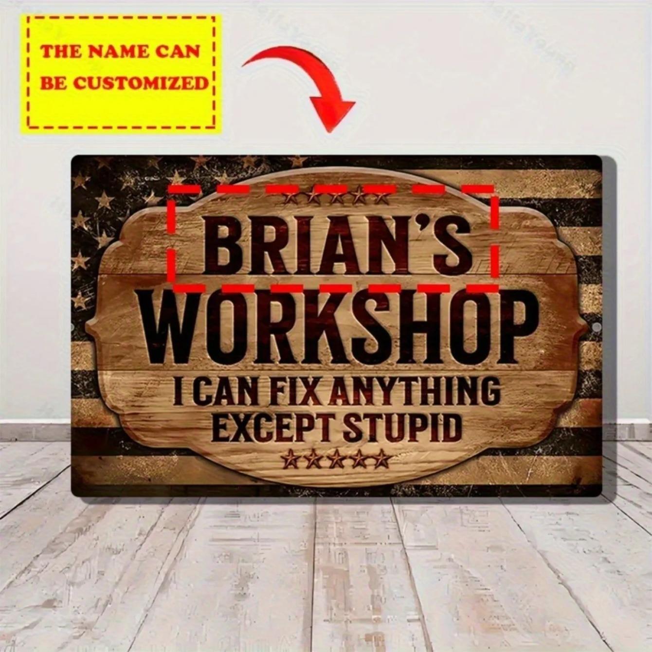 Durable Aluminum Custom Name Workshop Metal Sign Garage Wall Decor білий
Durable Aluminum Custom Name Workshop Metal Sign Garage Wall Decor білий