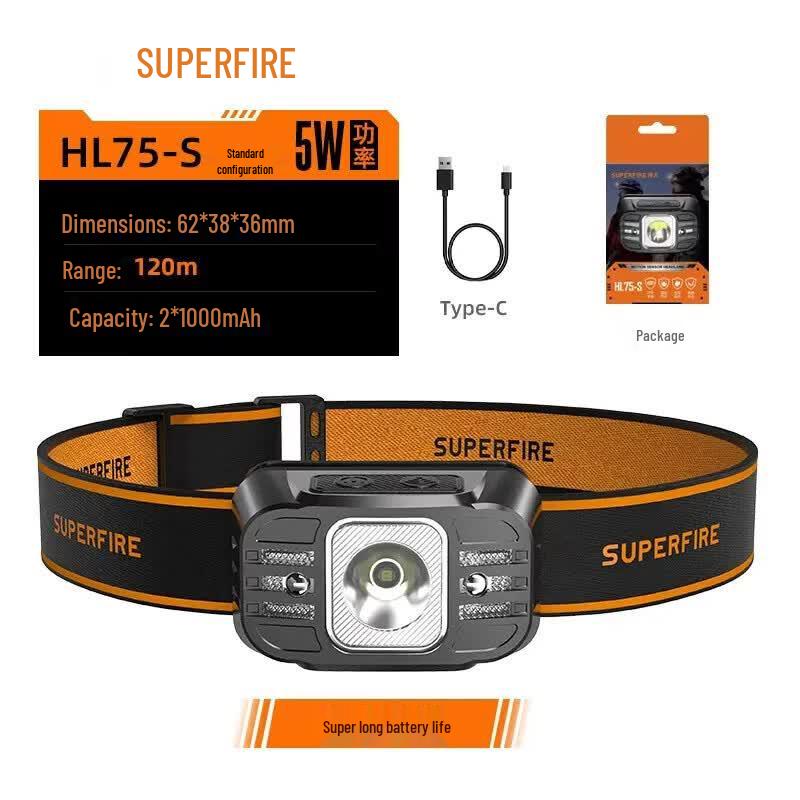 SupFire HL75-S Rechargeable LED Headlamp
SupFire HL75-S Rechargeable LED Headlamp