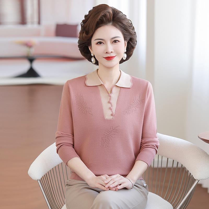 Mom s Knitted Lapel Sweater Top - 2026 Spring & Autumn Style for Middle-Aged Women 3XL (140-160 jin)
Mom s Knitted Lapel Sweater Top - 2026 Spring & Autumn Style for Middle-Aged Women 3XL (140-160 jin)