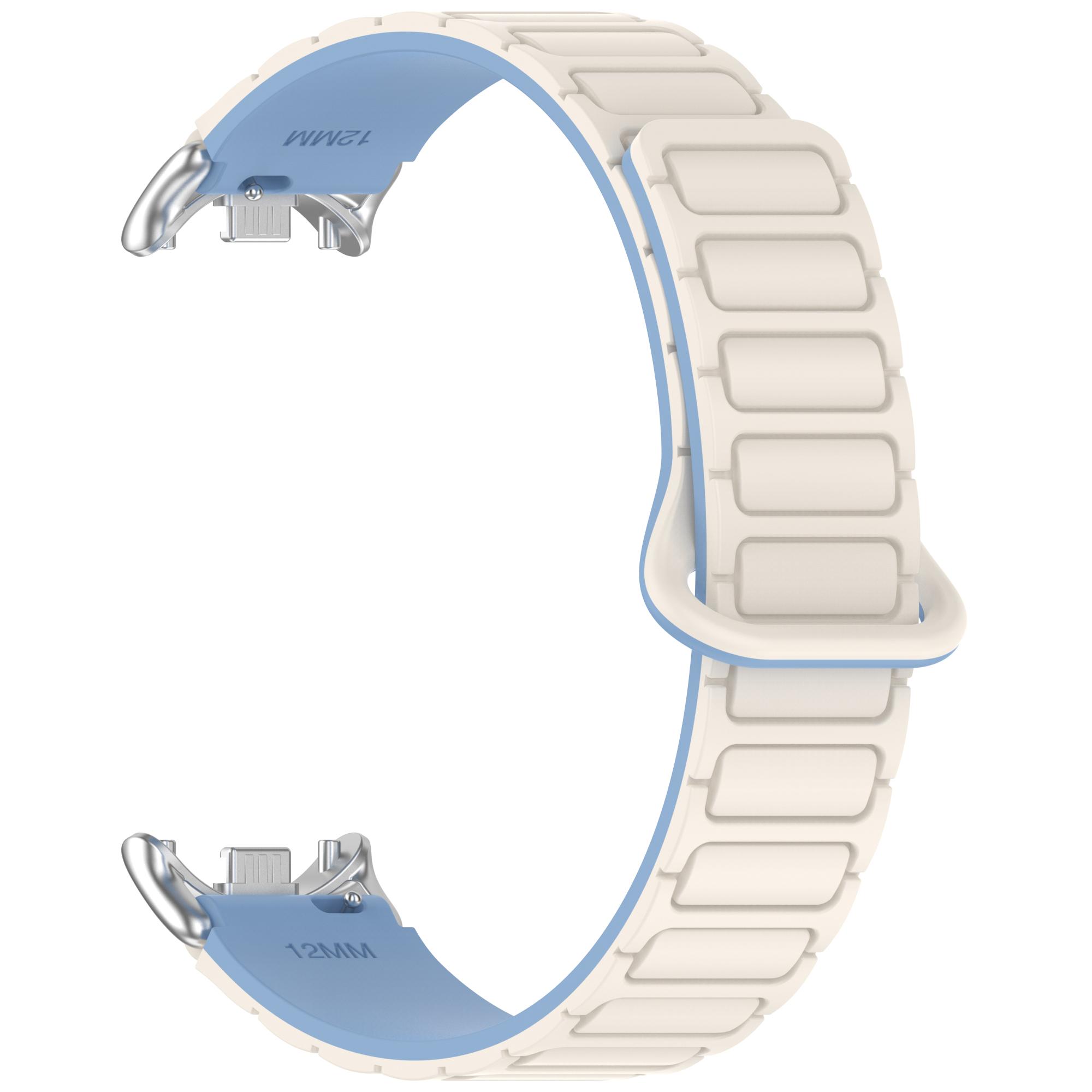 Magnetic Silicone Strap for Xiaomi Smart Band 9 NFC/9/8 NFC/8 Replacement Wristband with Connectors White+Blue
Magnetic Silicone Strap for Xiaomi Smart Band 9 NFC/9/8 NFC/8 Replacement Wristband with Connectors White+Blue