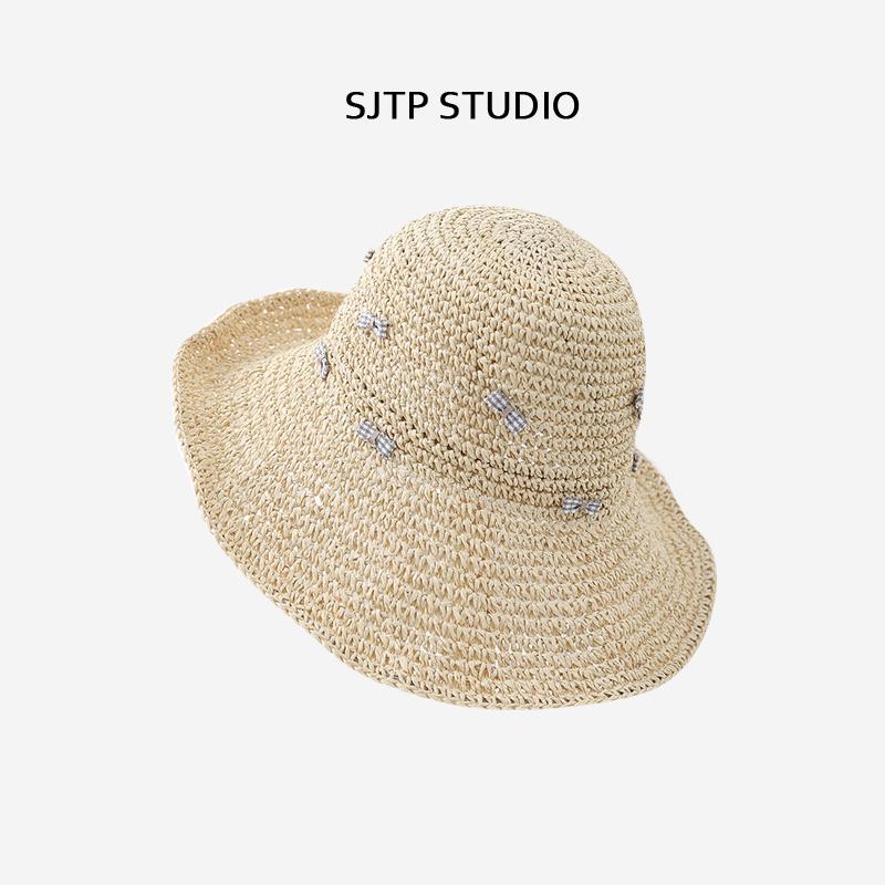 Hollow foldable sunscreen hat summer bucket hat big head circumference hand woven beach travel straw hat Adult average size бежевий
Hollow foldable sunscreen hat summer bucket hat big head circumference hand woven beach travel straw hat Adult average size бежевий