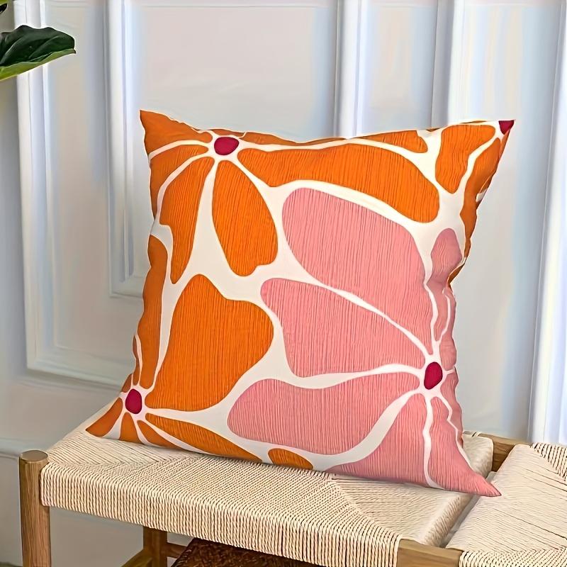 Groovy Floral Polyester Pillowcases With Zippered Cushion Covers - Vibrant Pink, Orange, And Coral Modern Abstract Floral Prints double sided printing:45X45CM
Groovy Floral Polyester Pillowcases With Zippered Cushion Covers - Vibrant Pink, Orange, And Coral Modern Abstract Floral Prints double sided printing:45X45CM
