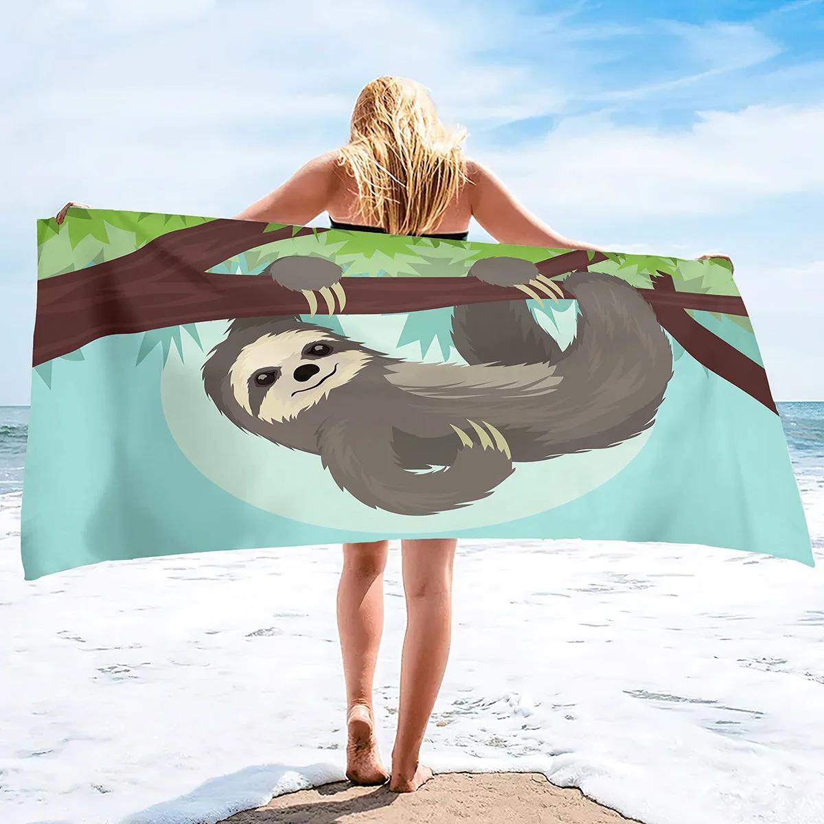 Cute Sloth Vacation Outdoor Beach Towel Microfiber Soft Large Shower Towels Multipurpose Highly Absorbent for Bathroom, Pool W30*H60(CM)
Cute Sloth Vacation Outdoor Beach Towel Microfiber Soft Large Shower Towels Multipurpose Highly Absorbent for Bathroom, Pool W30*H60(CM)